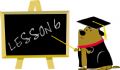 Pet Behaviour School Lesson 6 Blackboard